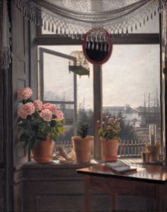 Utsikt från konstnärens fönster - Martinus Rørbye