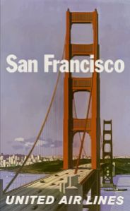 San Francisco Vintage Travel Poster USA