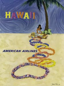 Hawaii Vintage Travel Poster 