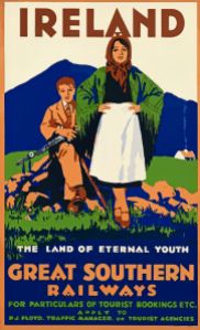 Ireland Vintage Travel Poster