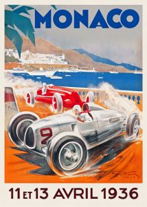 Monaco Vintage Travel Poster 
