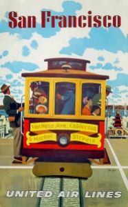 San Francisco Vintage Travel Poster USA