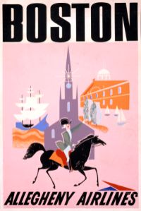 Boston Vintage Travel Poster USA