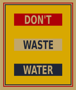 Don't waste water poster