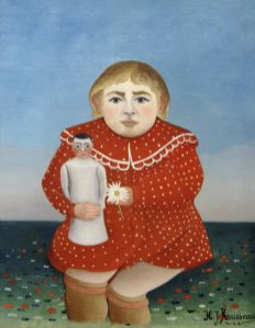 Ett barn med en docka - Henri Rousseau