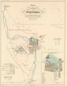Eskilstuna 1857 - Historisk Karta