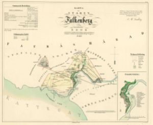 Falkenberg 1855 - Historisk Karta