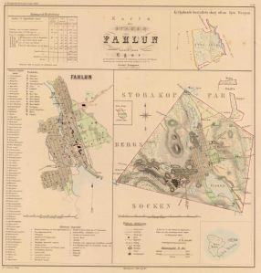 Falun 1858 - Historisk Karta