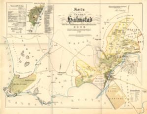 Halmstad 1855 - Historisk Karta