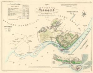 Kungälv 1855 - Historisk Karta