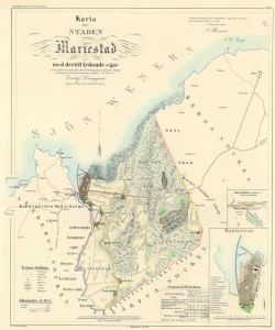 Mariestad 1856 - Historisk Karta