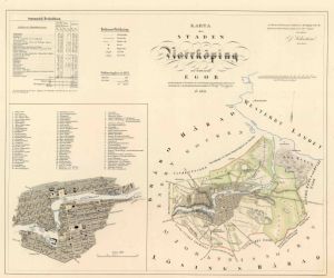 Norrköping 1853 - Historisk Karta