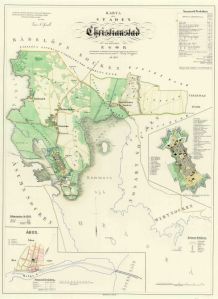 Kristianstad 1854 - Historisk Karta