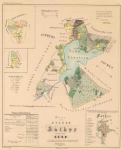 Säter 1858 - Historisk karta