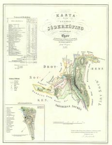 Söderköping 1854 - Historisk Karta