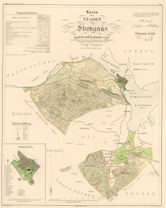 Strängnäs 1857 - Historisk karta