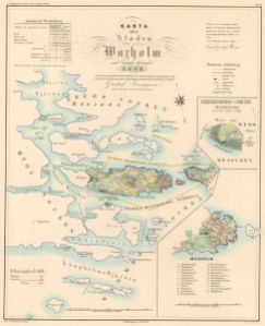 Vaxholm 1857 - Historisk karta