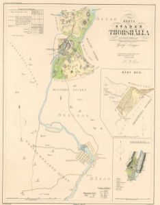 Torshälla 1857 - Historisk karta