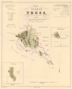 Trosa 1857 - Historisk karta