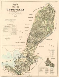 Uddevalla 1855 - Historisk Karta