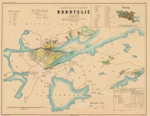 Norrtälje 1857 - Historisk karta