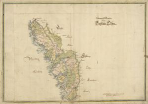 Bohuslän - Handmålad Historisk Karta sent 1600 tal