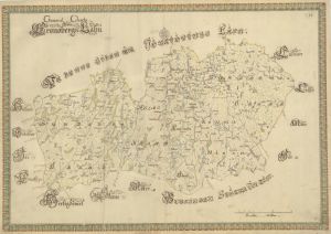 Kronobergs Län - Handmålad Historisk Karta sent 1600-tal