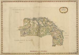 Södermanland - Handmålad Historisk Karta sent 1600-tal