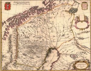 Lappland, Norrbotten, Västerbotten - Historisk karta från 1611